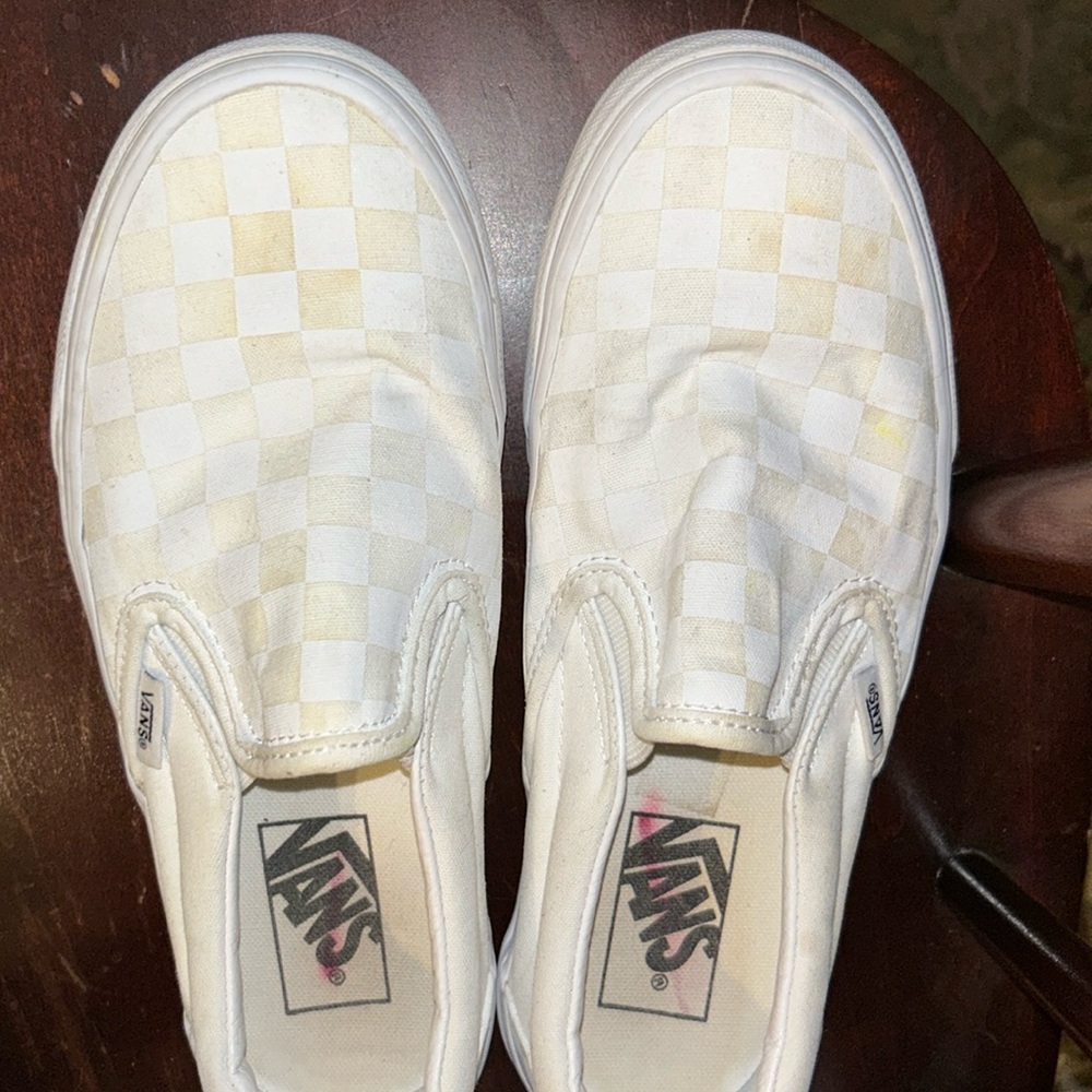 White checkered vans